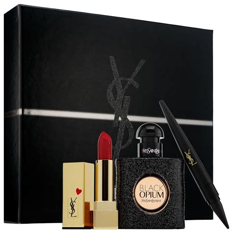 yves saint laurent perfume black opıum gift set